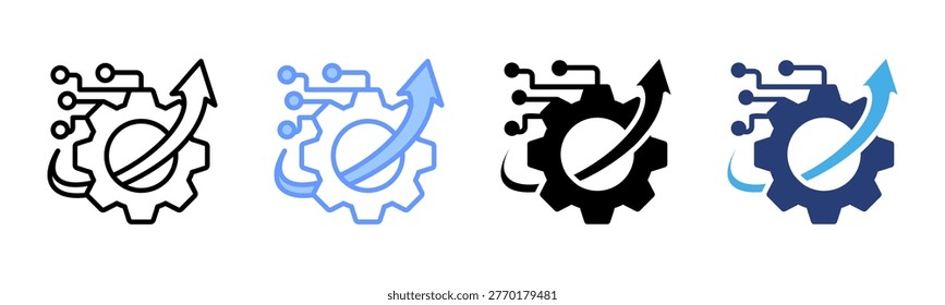 Emerging icon set multiple style collection