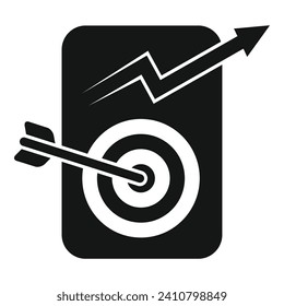 Emerging market target icon simple vector. Merger fusion. Portal financial