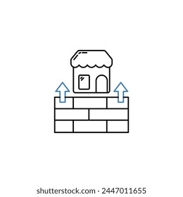 emerging markets concept line icon. Simple element illustration. emerging markets concept outline symbol design.