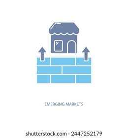 emerging markets concept line icon. Simple element illustration. emerging markets concept outline symbol design.