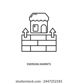 emerging markets concept line icon. Simple element illustration. emerging markets concept outline symbol design.