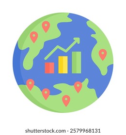 Emerging Markets Icon Element For Design