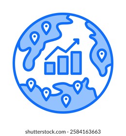 Emerging Markets Icon Element For Design