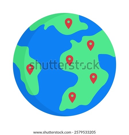 Emerging Markets Icon Element For Design