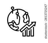Emerging Markets icon line Vector Illustration