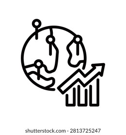 Emerging Markets icon line Vector Illustration