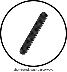 Emery Board Or Nail File Symbol