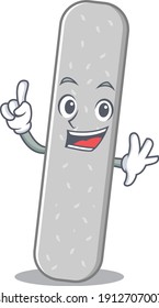 Emery boards caricature design style with one finger pose. Vector illustration