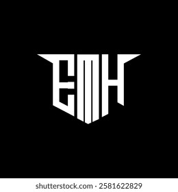 EMH letter logo design with white background in illustrator, vector logo modern alphabet font overlap style, calligraphy designs for logo, Poster, Invitation, etc.