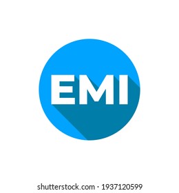 EMI Payment Icon Label Design Vector