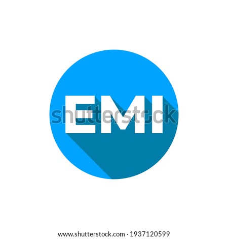EMI Payment Icon Label Design Vector