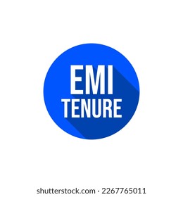 EMI Tenure Loan Business Company Time Badge Icon Label Design Vector