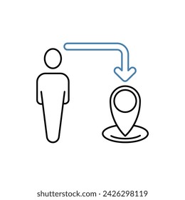 emigration concept line icon. Simple element illustration. emigration concept outline symbol design.