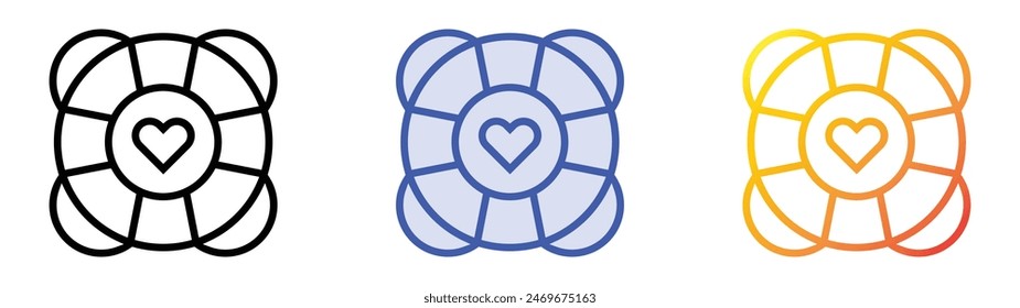 emigration icon. Linear, Blue Fill and Gradient Style Design Isolated On White Background