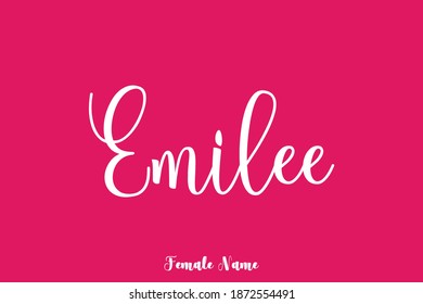 Emilee Female Name Cursive Calligraphy Text 
