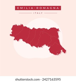 Emilia-Romagna (Autonomous region of Italy) map vector illustration, scribble sketch Emilia-Romagna map