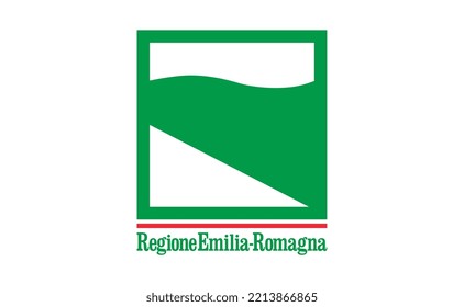 Emilia-Romagna Flag. Region of Italy. Vector illustration.