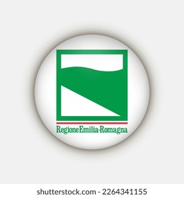 Emilia-Romagna Flag. Region of Italy. Vector illustration.