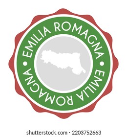 Emilia-Romagna, Italy Badge Map Vector Seal Vector Sign. National Symbol Country Stamp Design Icon Label. 