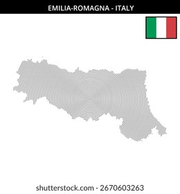 Esquema de Emilia-Romaña con características clave
