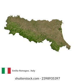 Emilia-Romagna, Region of Italy Topographic Map (EPS)