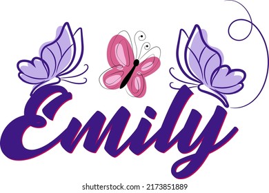 Emily Baby Funny t shirt and mug design vector illustration