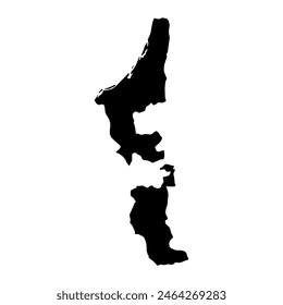 Emirate of Ras Al Khaimah map, administrative division of United Arab Emirates. Vector illustration.