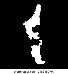 Emirate of Ras Al Khaimah map, administrative division of United Arab Emirates. Vector illustration.