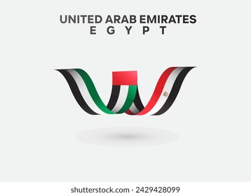 emirates  and Egypt flag vector