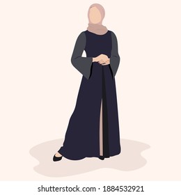 emirati arabic young muslim woman in the black beautiful abaya and hijab from united arab emirates faceless best islamic model