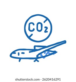 emission free plant carbon doodle icon sketch vector. emission free plant carbon sign. isolated symbol illustration