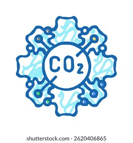 emission free technology carbon doodle icon sketch vector. emission free technology carbon sign. isolated symbol illustration