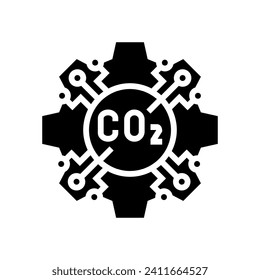 emission free technology carbon glyph icon vector. emission free technology carbon sign. isolated symbol illustration