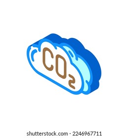 emisiones de CO2 esg vector de icono isométrico. signo de las emisiones de CO2 esg. ilustración de símbolo aislado