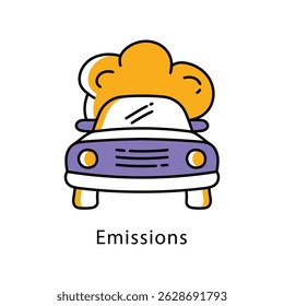 Emissions vector Filled Outline Style Icon. Eps 10 File