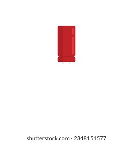 Emitting diode icon flat vector. Led semiconductor. Electric power isolated