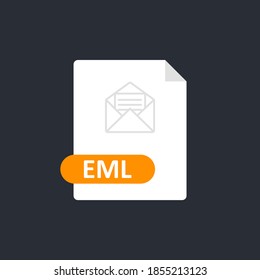 Eml file icon. Email format file. Letter icon. Vector