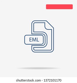 Eml icon. Vector concept illustration for design.