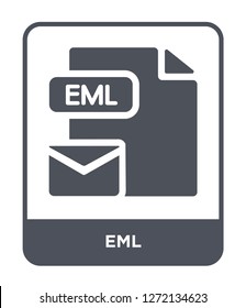 eml icon vector on white background, eml trendy filled icons from File type collection, eml simple element illustration