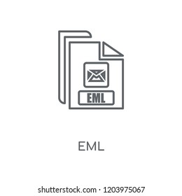 Eml linear icon. Eml concept stroke symbol design. Thin graphic elements vector illustration, outline pattern on a white background, eps 10.