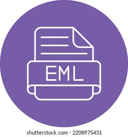 Eml vector icon. Can be used for printing, mobile and web applications.
