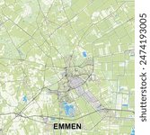 Emmen, Netherlands Poster map art