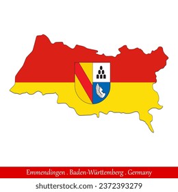 Emmendingen Flag - Baden-Württemberg,Germany (EPS)