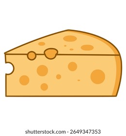 emmental switzerland cheese traditional food flat color vector illustration template design