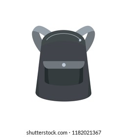 Emmo backpack icon. Flat illustration of emmo backpack vector icon for web design