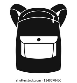 Emmo backpack icon. Simple illustration of emmo backpack vector icon for web design isolated on white background