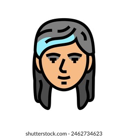 emo female avatar color icon vector. emo female avatar sign. isolated symbol illustration