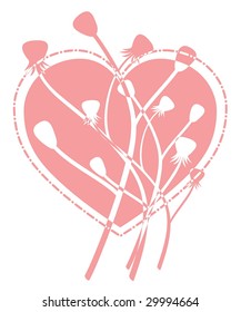 Emo Heart. Concepto de amor vectorial.