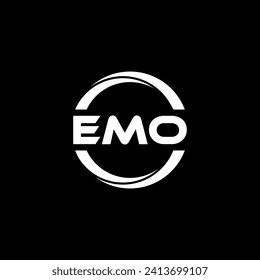 Diseño de logotipo de carta EMO, inspiración para una identidad única. Elegancia moderna y diseño creativo. Marca tu éxito con el impresionante logotipo.