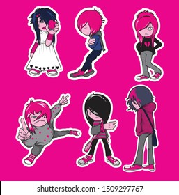 Emo model sheet - cuttout character